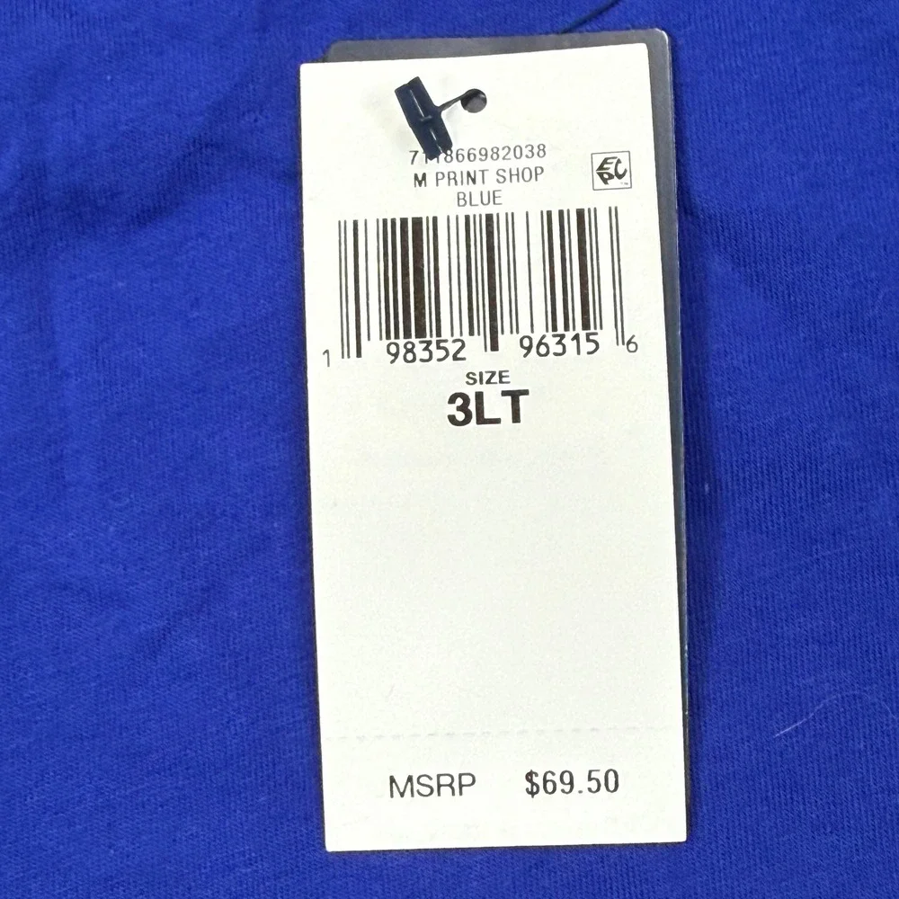 Polo Ralph Lauren Mens Size 3XLT T-Shirt Blue POLORL67‎ Graphic Short Sleeve New